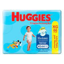 Fralda Huggies Tripla Protecao Hiper XG 66 Unidades