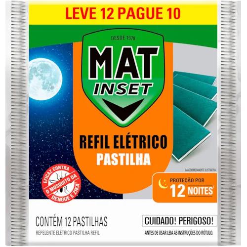 Inseticida Refil Elétrico Mat Inset Leve 12 Pague 10