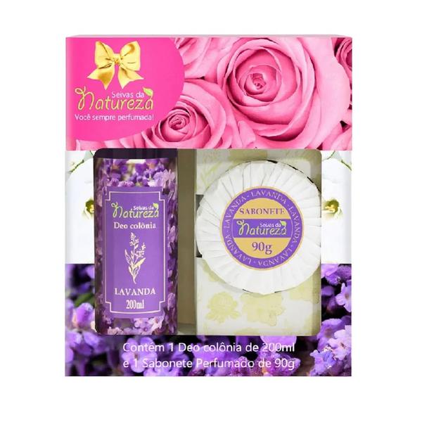 Kit Deo Colônia 200 ml + Sabonete 90 gr Seivas Da Natureza Lavanda