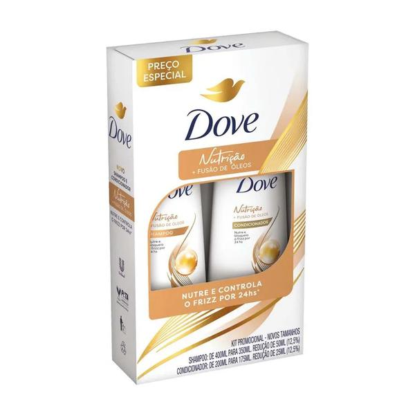 Kit Dove Nutrição Shampoo 350ml + Condicionador 175ml