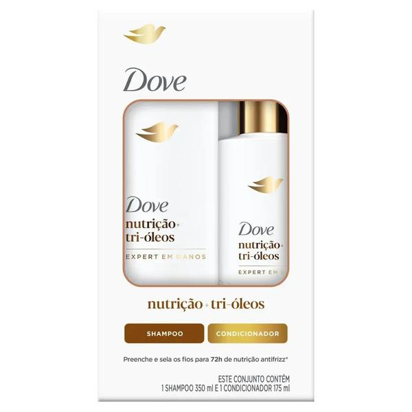 Kit Dove Nutrição Tri Óleos Shampoo 350ml + Condicionador 175ml