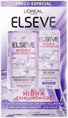 Kit Elseve Hidra Hialuronico Shampoo 375ml + Condicionador 170ml