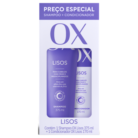 Kit Ox Shampoo e Condicionador Liso Douradouro 375/170ml