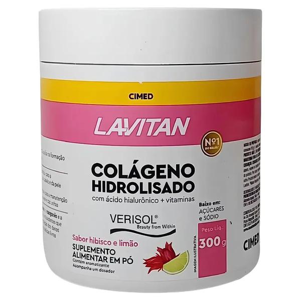 Lavitan Colágeno Hidrolisado Sabor Hibisco E Limão Pote 300g