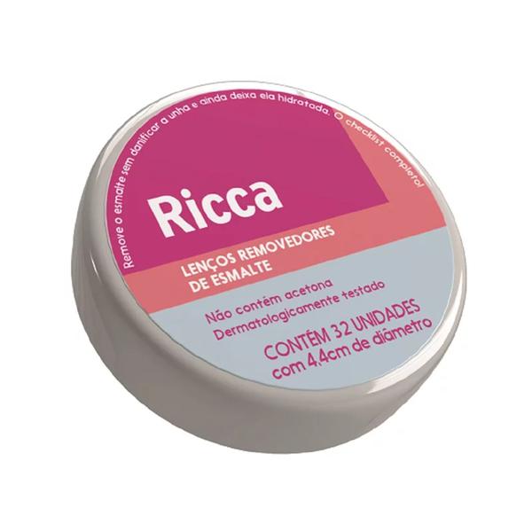 Lenço Removedor de Esmalte Ricca 32 unidades
