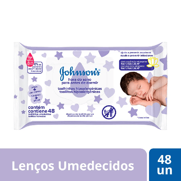 Lenço Umedecido Johnson's Baby Hora Do Sono  48 unidades