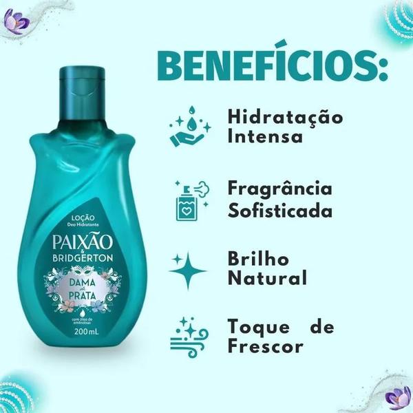 Loção Hidratante Corporal Paixão & Bridgerton 200 Ml Dama De Prata
