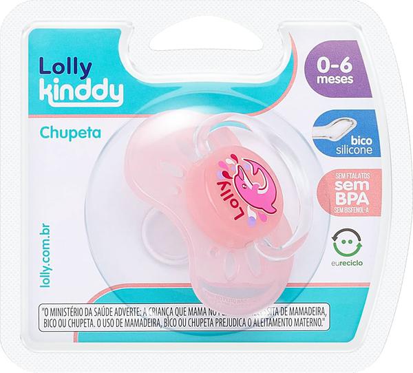 Lolly Chupeta Oceano Silicone Orto N°1 Rosa - 5214