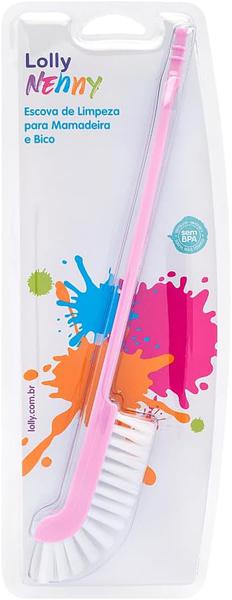 Lolly Escova De Limpeza Mamadeira E Bico Rosa
