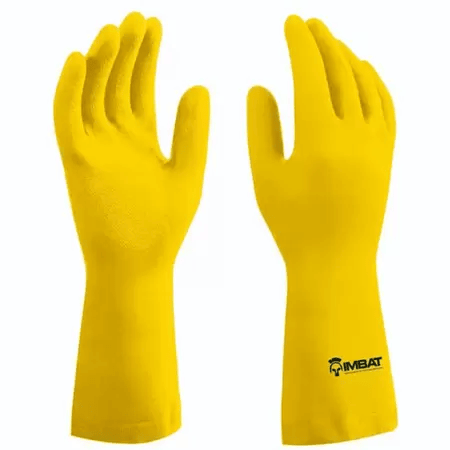 Luva de Latex Forrada Amarela M