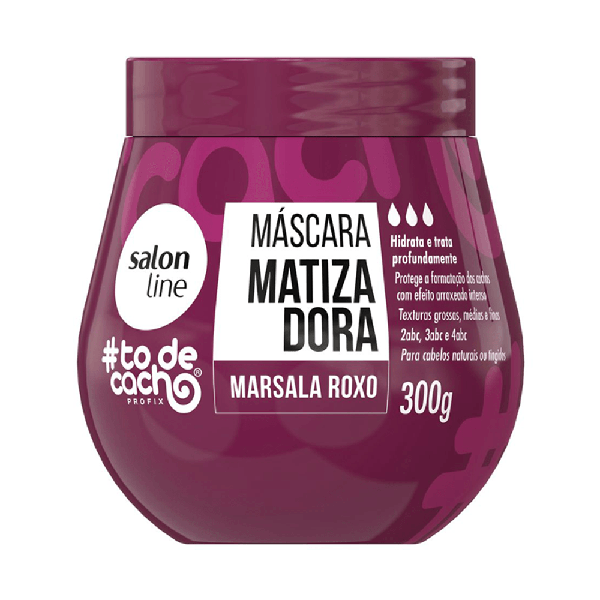 Máscara Capilar Matizadora Salon Line #ToDeCacho Marsala Roxo 300g