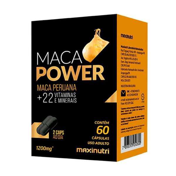 Maca Peruana Power 22 Vitaminas E Minerais 60 Cáps Maxinutri