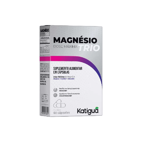Magnesio Trio Dose Maxima 850mg 60 Capsulas Katigua