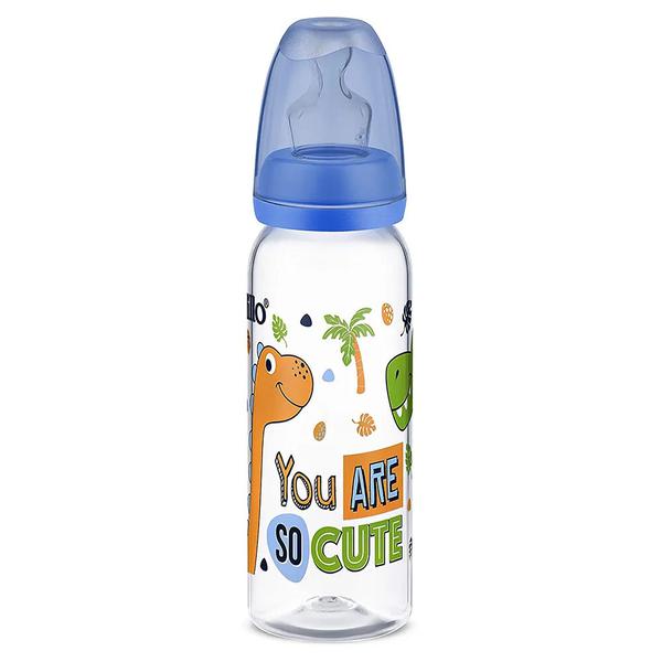 Mamadeira Bico Silicone Ortodôntico Magia 240ml Azul 1 unidade - Lillo
