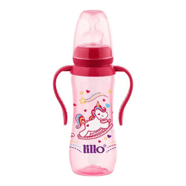 Mamadeira Lillo Sonho Acintura Ortodôntica Rosa 240ml