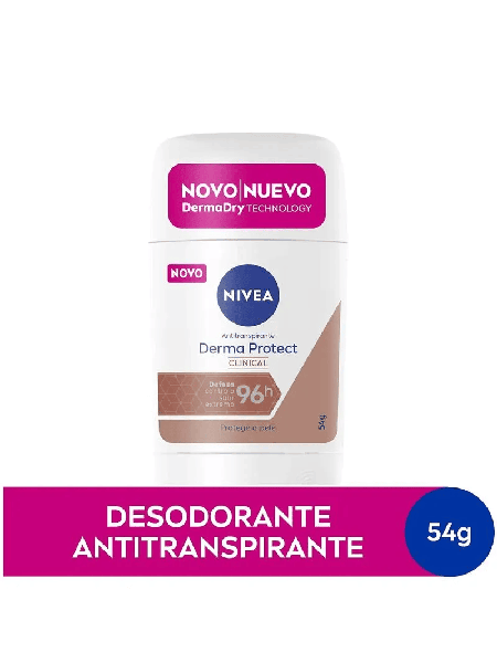 Antitranspirante Twist Stick Barra Nivea Derma Protect Clinical Feminino 96h 54g