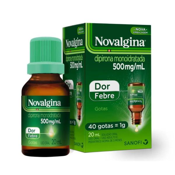 Novalgina 500mg/ml Gotas Solução Oral 20ml