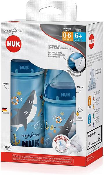 Kit 2 Mamadeiras Nuk My First (150ml + 300ml) Boy
