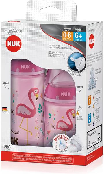 Kit 2 Mamadeiras Nuk My First (150ml + 300ml) Girl