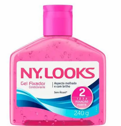NY Looks Gel 2 Brilho Molhado Rosa 240 g