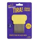 Pente Fino Inox Amarelo Piolhos e Lêndeas - Dr. Pentizinho