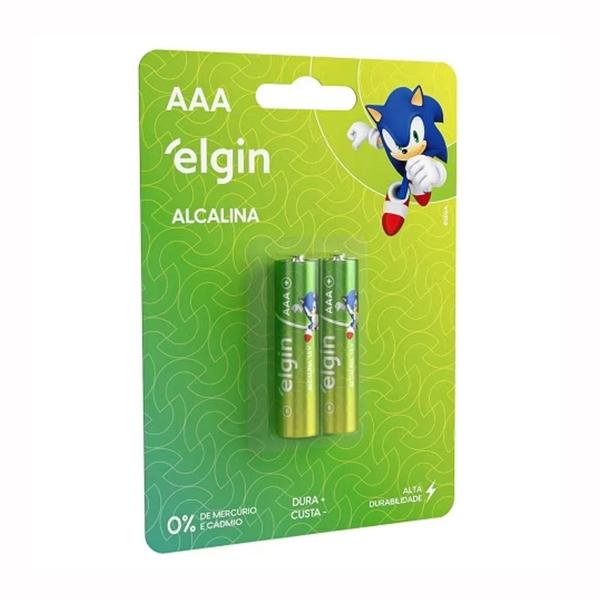 Pilha alcalina palito AAA com 2 unidades - Elgin