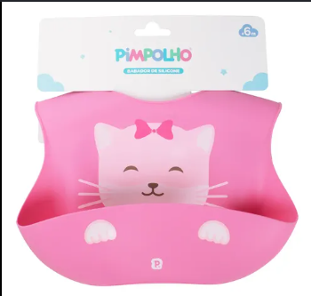 PIMPOLHO BABADOR DE SILICONE FEM PINK/GATO