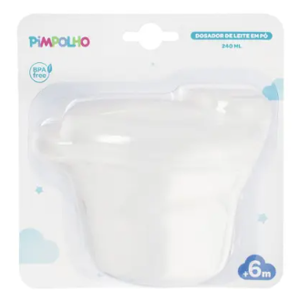 PIMPOLHO COPO DOSADOR DE LEITE EM PO BRANCO 240ML