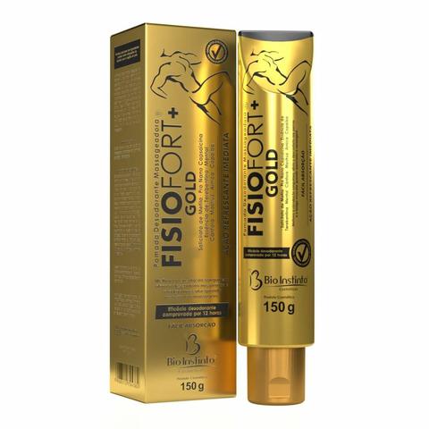 Pomada Massageadora Fisiofort + Gold Bisnaga 150g