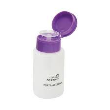Porta Acetona de Plástico 175ml - Art Beauty
