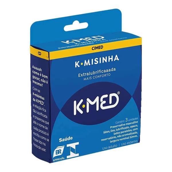 Preservativo K-Med K-Misinha 3 Unidades Tradicional