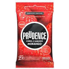 Preservativo Prudence Morango Com 3 Unidades