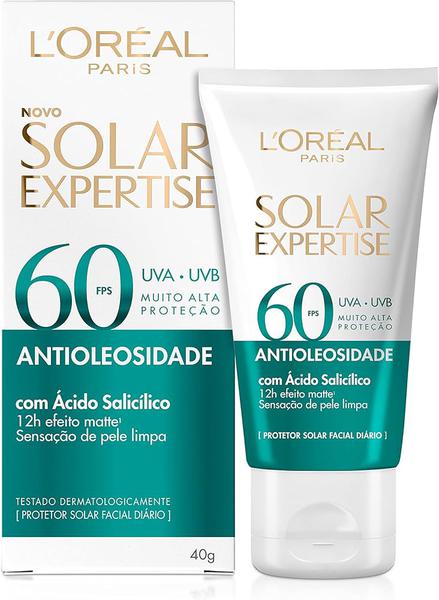 Protetor Solar Facial Antioleosidade FPS 60 L'Oreal Expertise Pele oleosa 40g