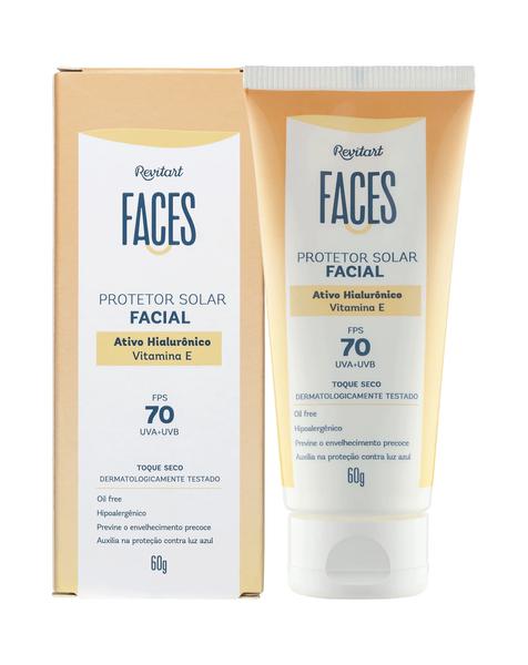 Protetor Solar Facial FPS 70 Revitart Faces