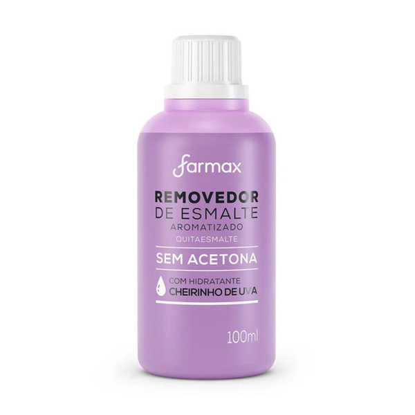 Removedor De Esmalte Farmax Sem Acetona Uva 100ml