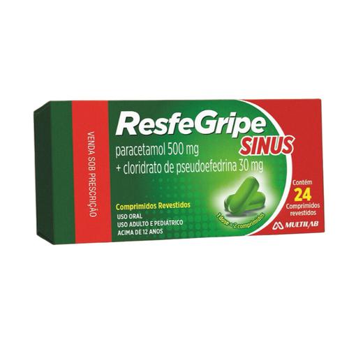 Resfegripe Sinus 500mg com 24 Comprimidos