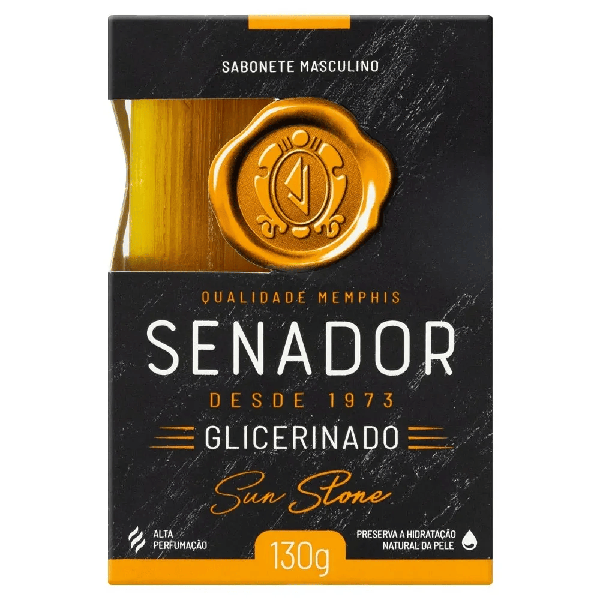 Sabonete em Barra Glicerinado Senador Sun Stone 130g