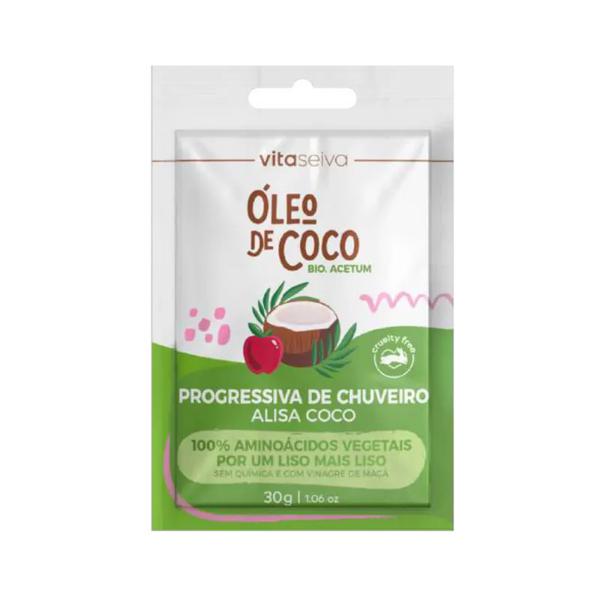 Sachê Vita Seiva Óleo de Coco 30g Progressiva de Chuveiro