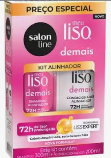 SALON LINE KIT SH+COND MEU LISO KIT ALINHADOR 300/200ML