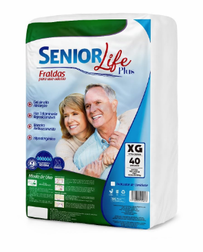 SENIOR LIFE PLUS FRALDA GERIATICA C/40UN XG