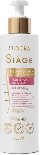 Shampoo Eudora Dermo Hair Resistência Antiqueda 300ml