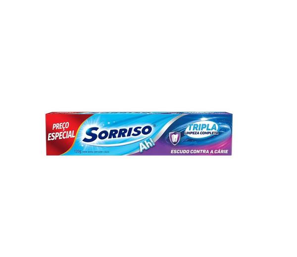 Sorriso Creme Dental Tripla Limpeza Completa 120g