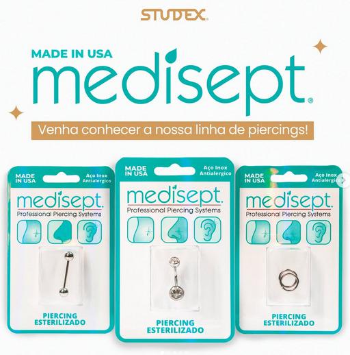 Studex Piercing Esterilizado Aço Inox