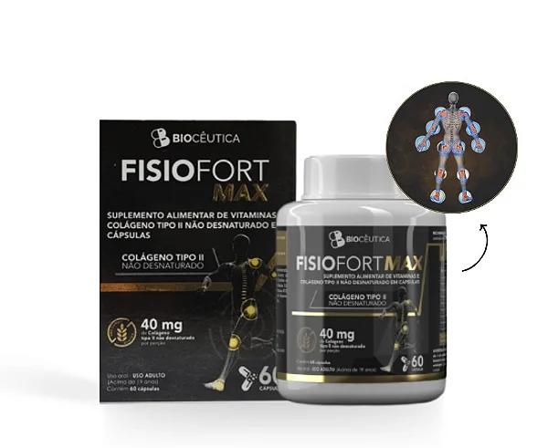 Suplemento Alimentar de Vitaminas e Colágeno Tipo 2 Fisiofort Max 60 cápsulas