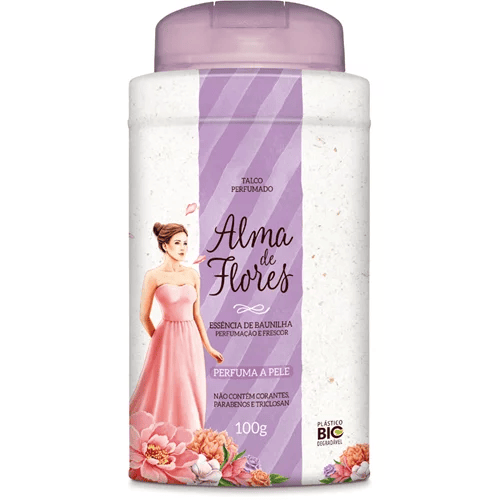 Talco Alma de Flores Corporal Baunilha 100g