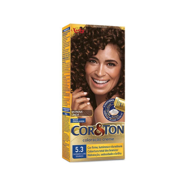 Tinta de Cabelo Cor&Ton  5.3 Castanho Claro Dourado