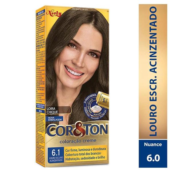 Tinta de Cabelo Cor&Ton 6.1 Louro Escuro Acizentado