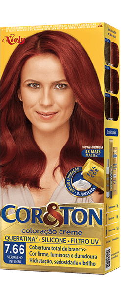 Tinta de Cabelo Cor&Ton 7.66 Vermelho Intenso