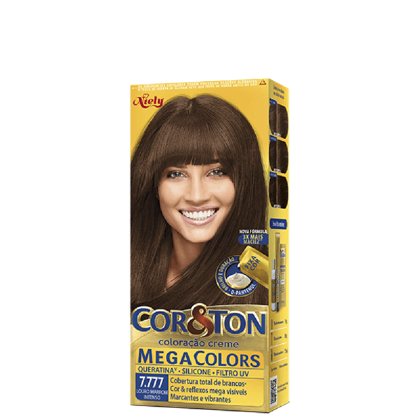Tinta de Cabelo Cor&Ton  7.777 Louro Marrom Int Megacolors
