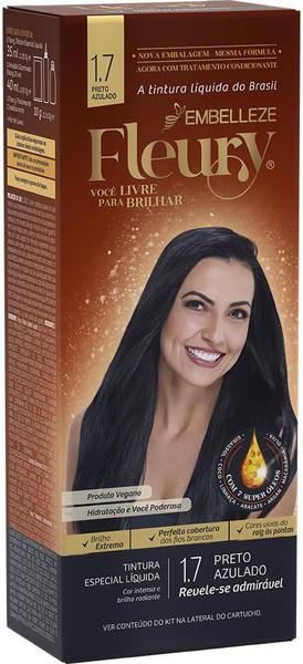 Tinta de Cabelo Fleury 1.7 Preto Azulado - Embelleze